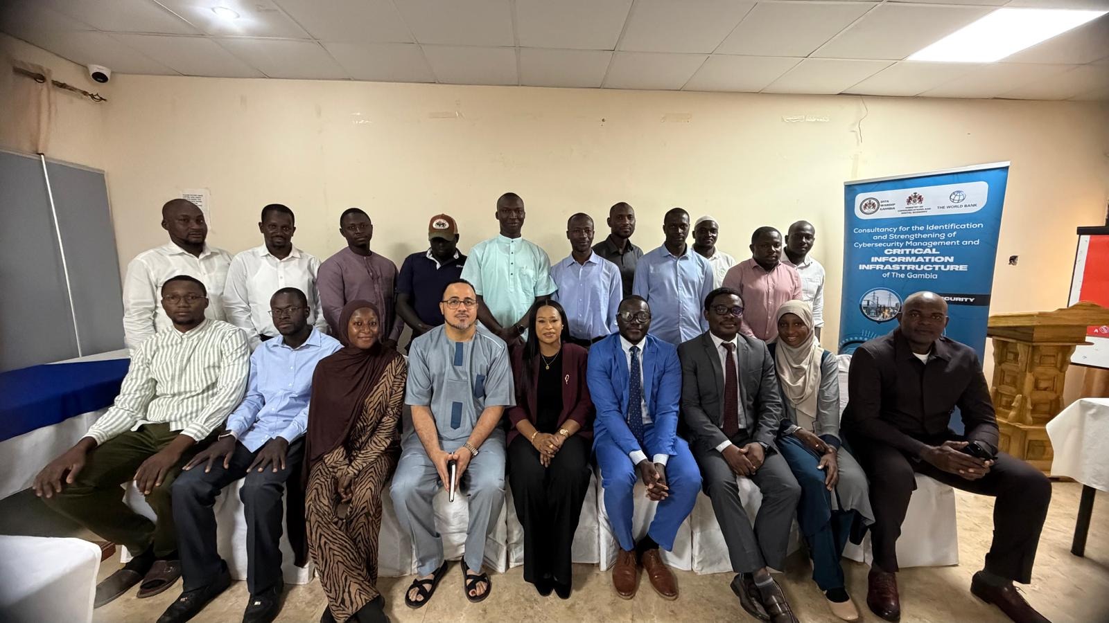 Phase 5 Validation Workshop – Cybersecurity Audit Capacity Building Officials and participants during the Phase 5 Validation Workshop on Cybersecurity Audit Capacity Building for Critical National Infrastructure in The Gambia.
